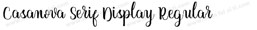 Casanova Serif Display Regular字体转换